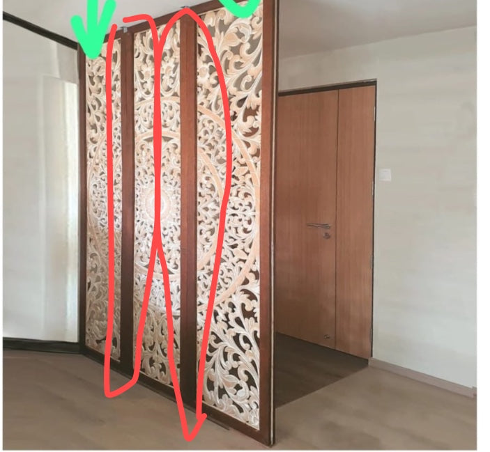 Custom Room Partition "Mikha" - Natural Brown