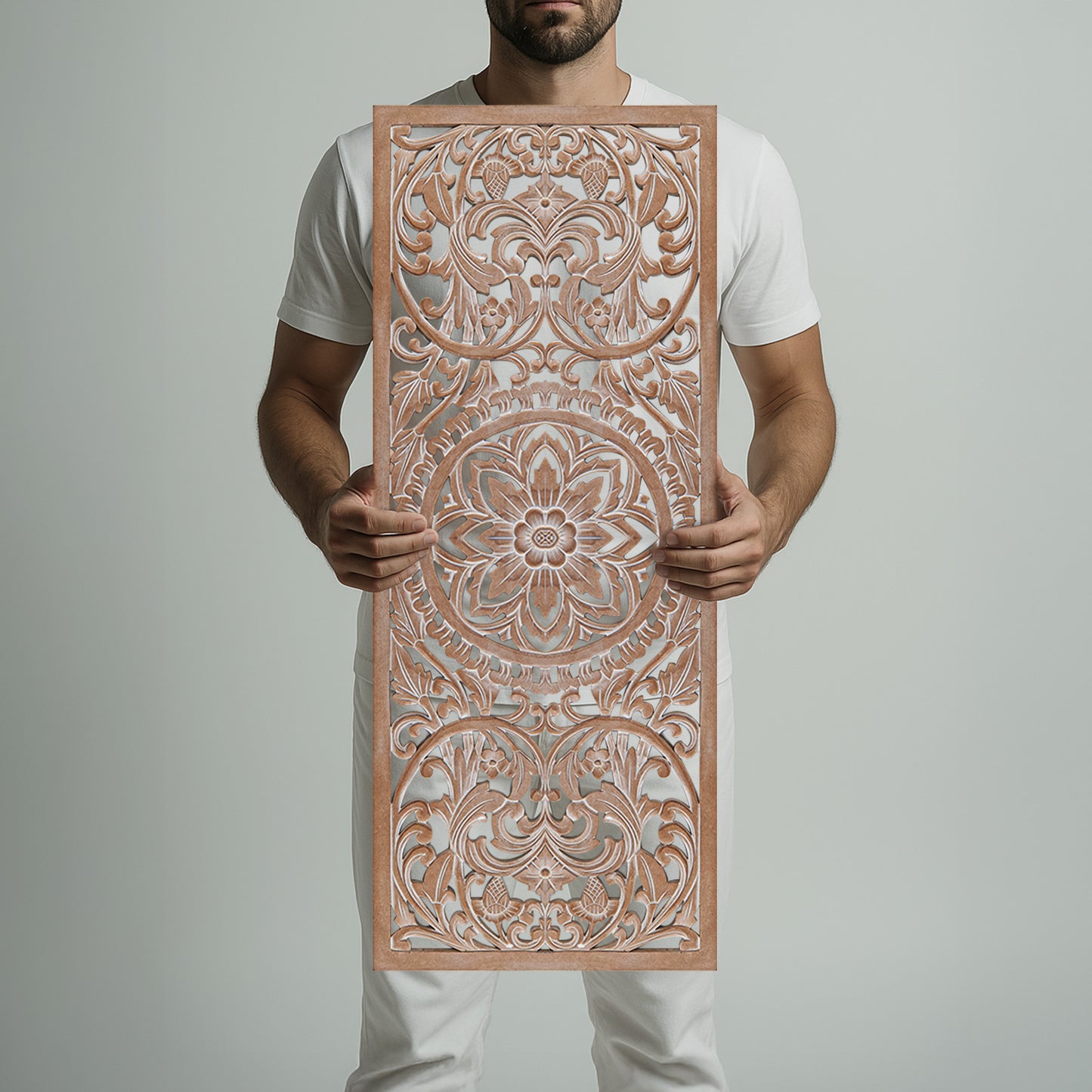 Decorative Panel "Amara" 40x16 inches- Antic wash