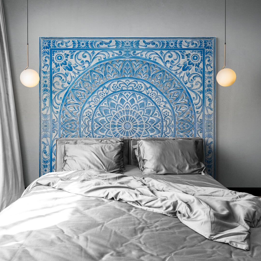 Carved Full Bed Headboard "Hati"