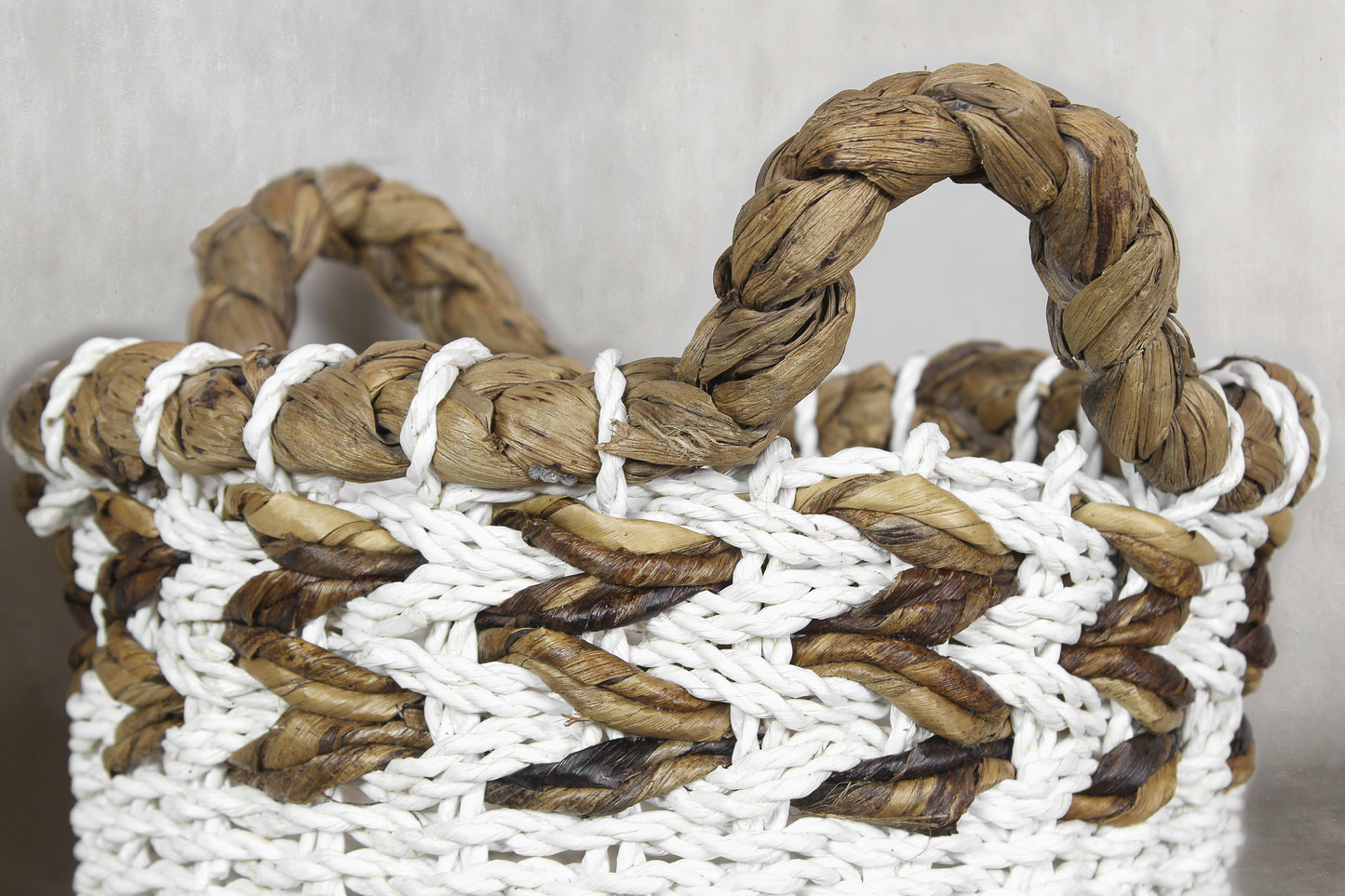 Set of 2 Baskets 'Rote' - White