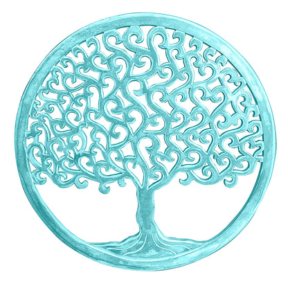 Decorative Mandala  "Tree of Life" - Green wash