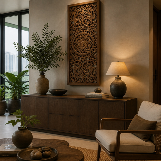 Decorative Panel "Amara" - Natural Brown - 100 x 40 cm