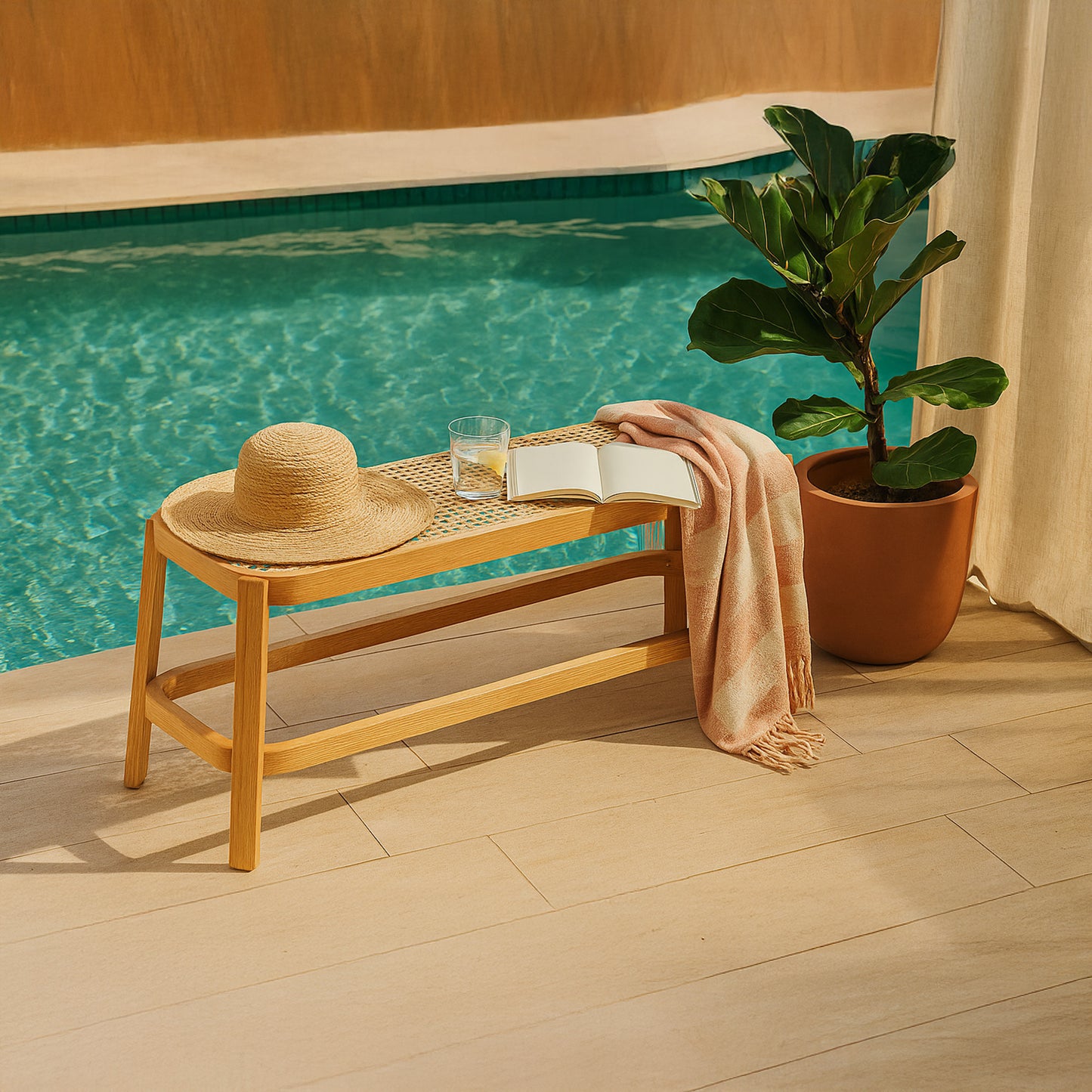 Asmara Cane Bench