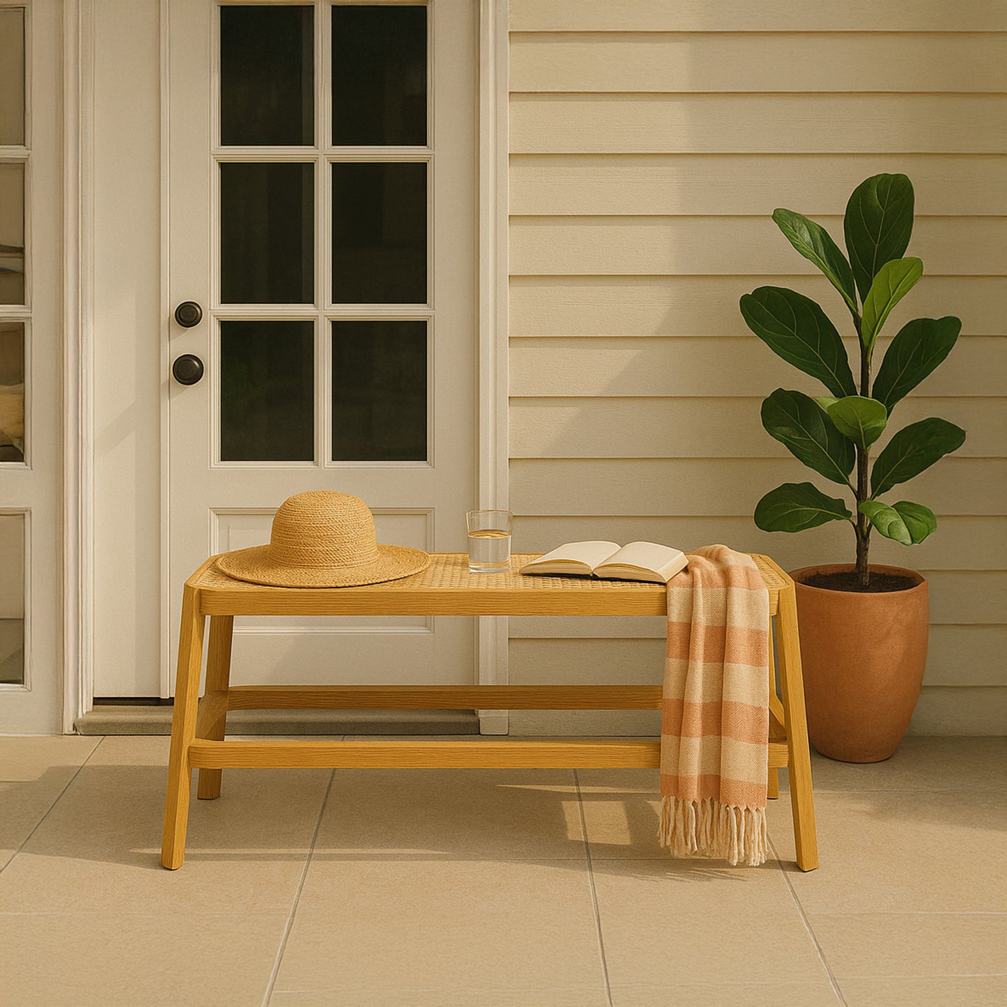 Asmara Cane Bench