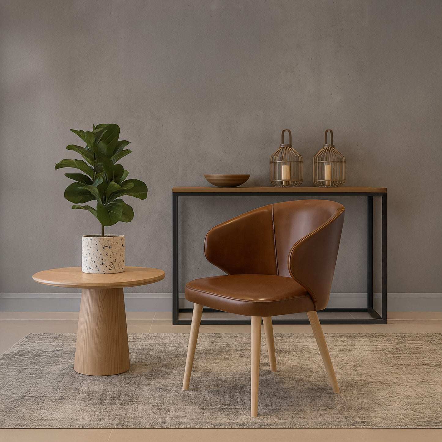 Caprice Dining Chair - Leather or Boucle