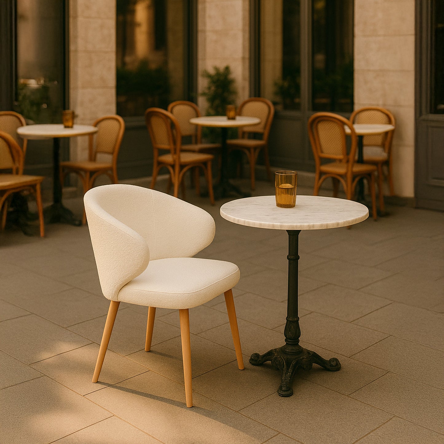 Caprice Dining Chair - Leather or Boucle