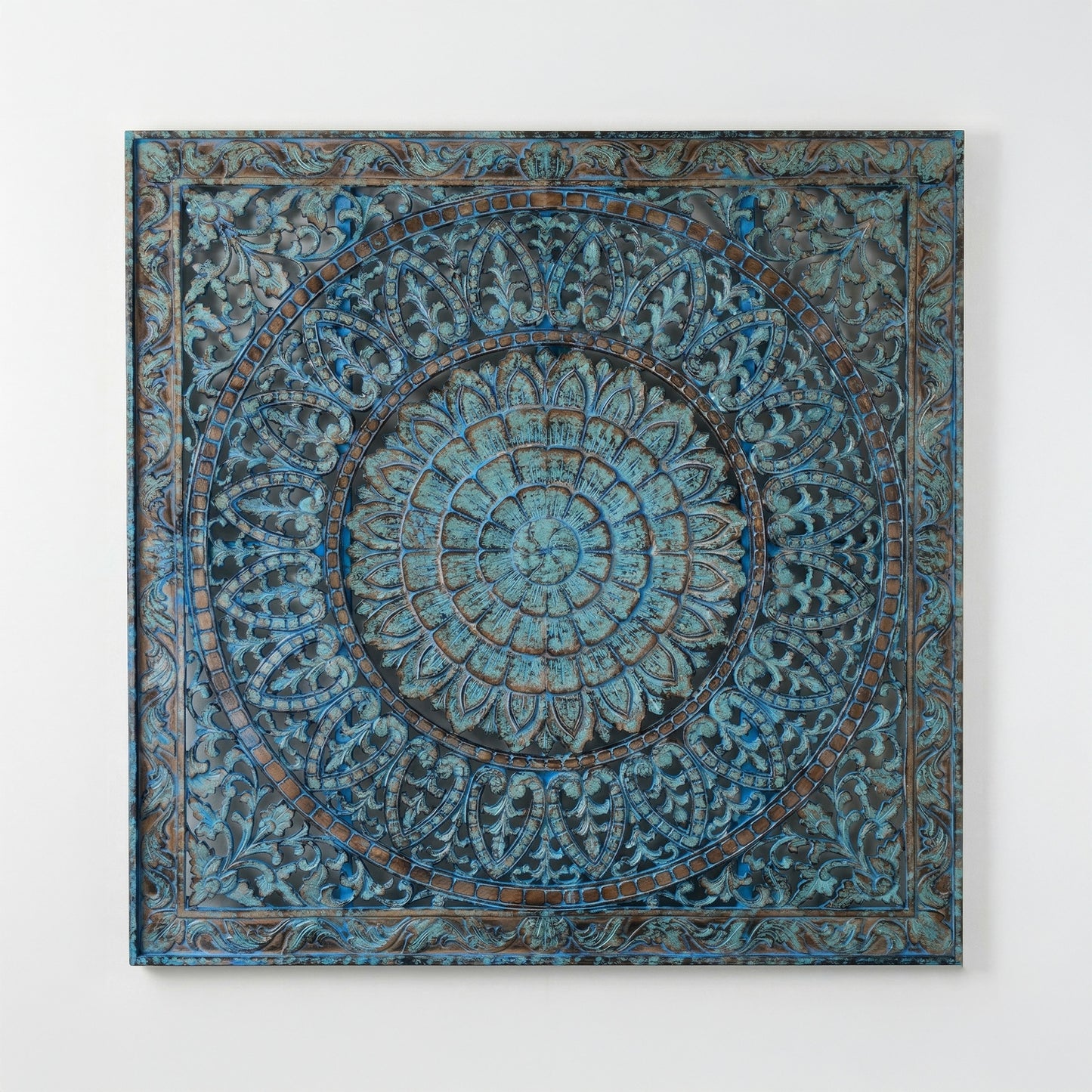 Carved Bed Headboard "Cendana" Queen Size - Samudra