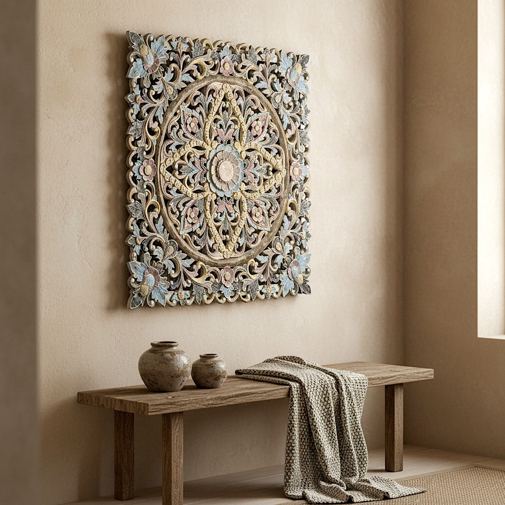 Carved Decorative Panel "Ceningan" - 100 cm