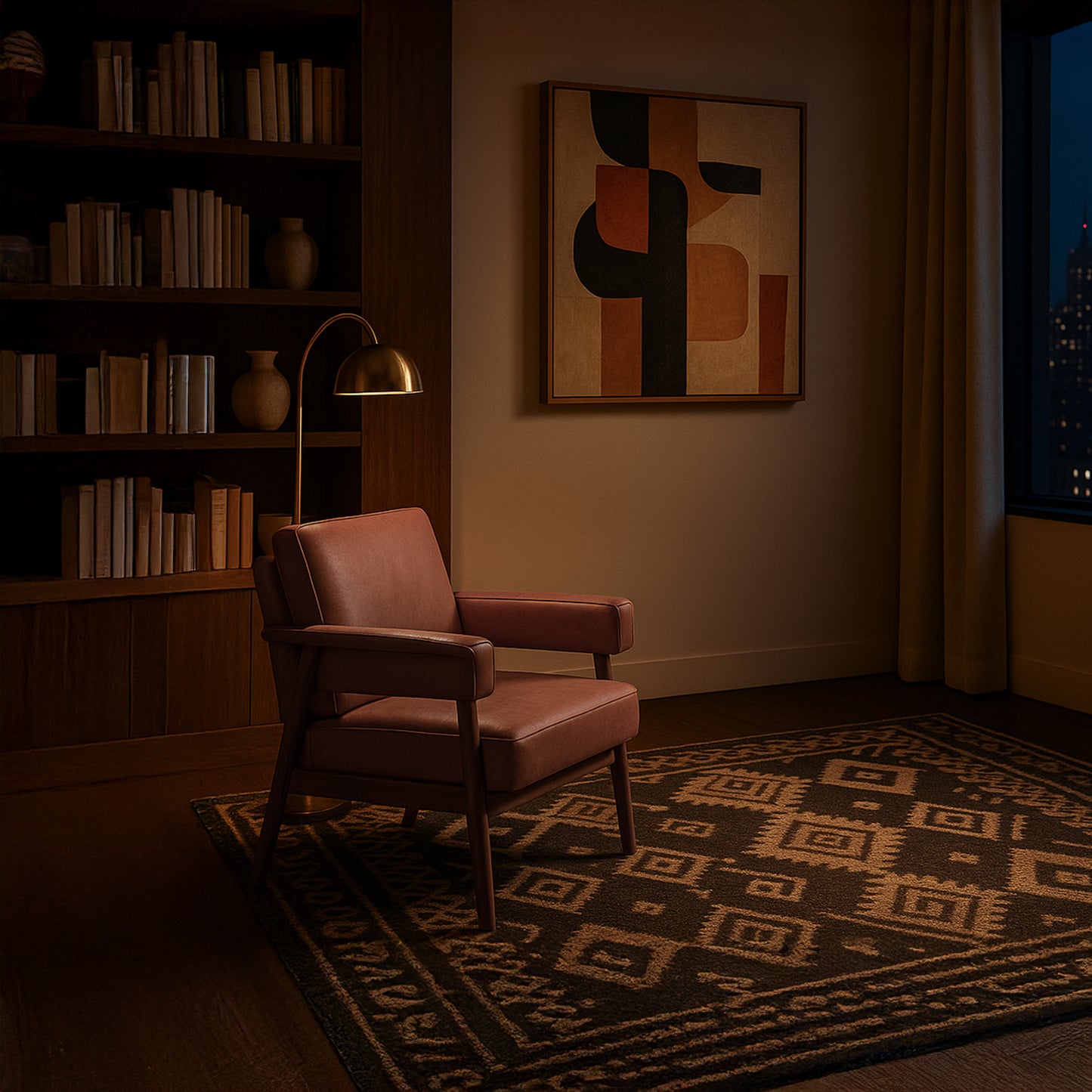 Compass Upholstered Lounge Chair