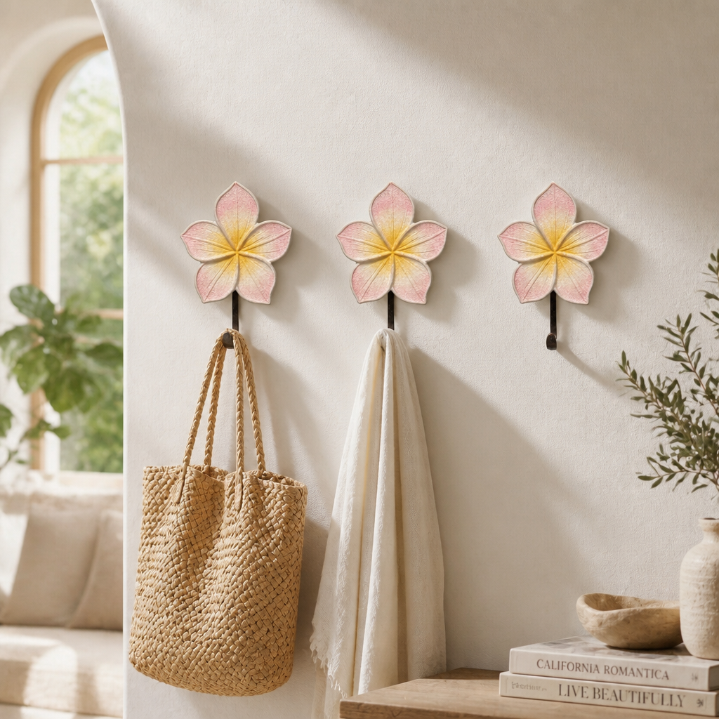 Brass Carved Hanger - Frangipani