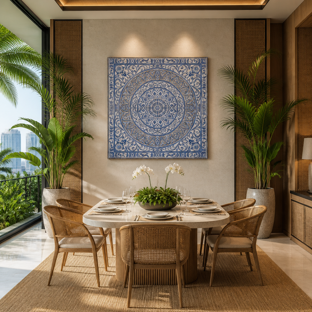 Carved Decorative Panel "Hati" - 110 cm
