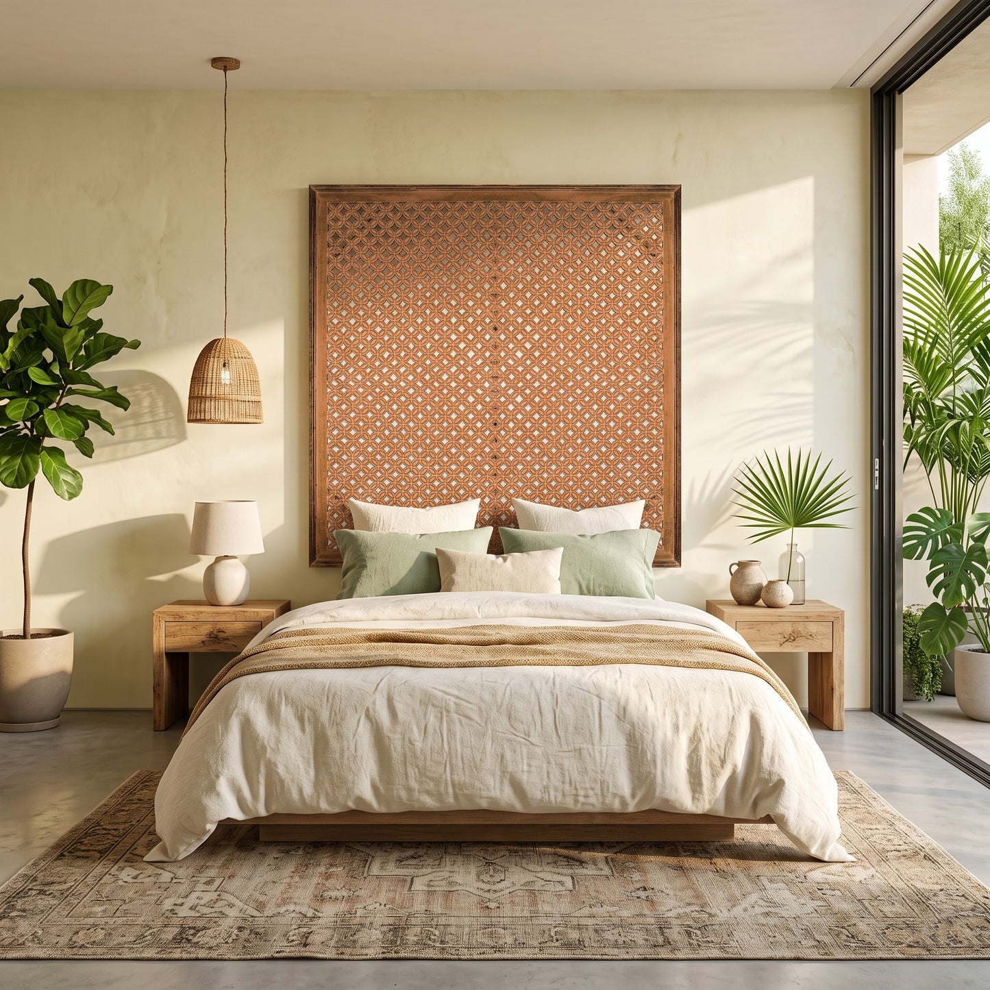 Carved Full Bed Headboard "Jagasatru"