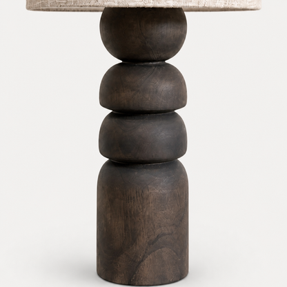 Wooden Table Lamp in Brown 'Le Kayo' - 65 cm