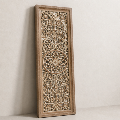 Carved Decorative Panel "Nirwana" - 125 x 42 cm