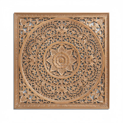 Decorative Panel "Peony" - Natural Brown - 120 cm