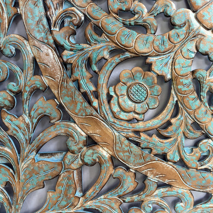 Carved Full Bed Headboard "Samudra"