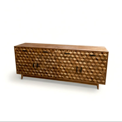 Wooden Sideboard Console Cabinet "Savanna" - Natural - 180 cm