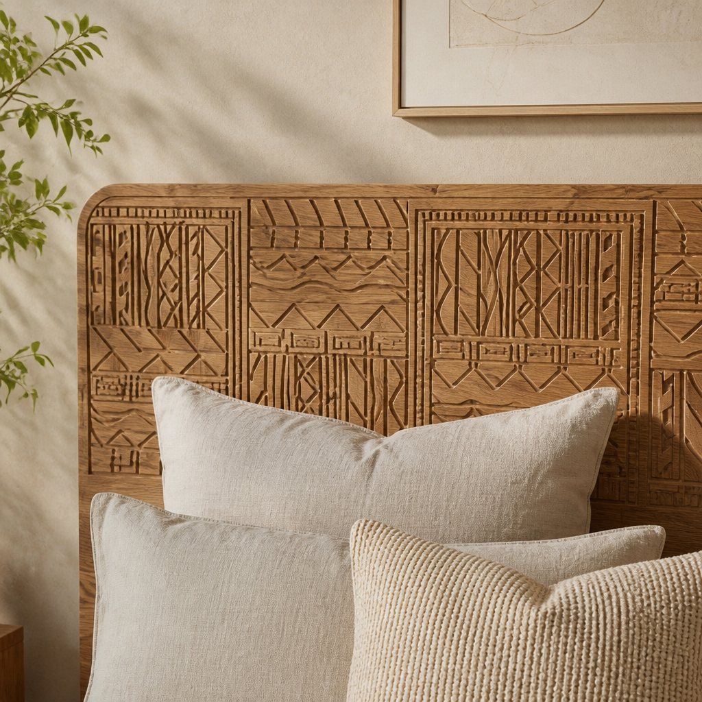 Teak Wooden Bed Frame "Muda" - King Size