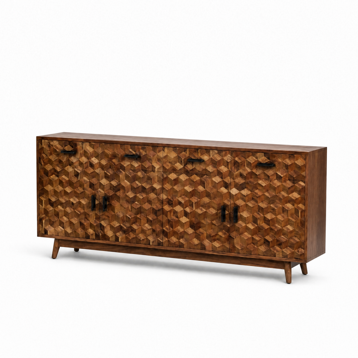Wooden Sideboard Console Cabinet "Savanna" - Natural - 180 cm