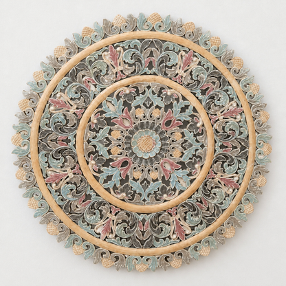 Carved Mandala Decorative Panel "Lou" - 100 cm