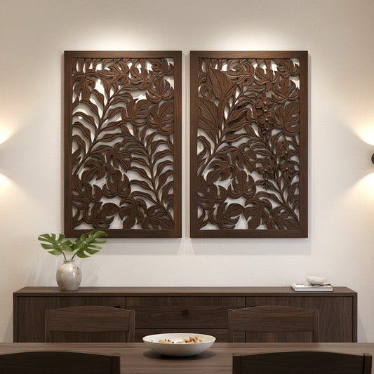 Carved Decorative Panel "Tropika" - 65 cm