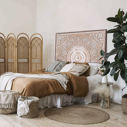 Carved Bed Headboard "Cendana" - Export