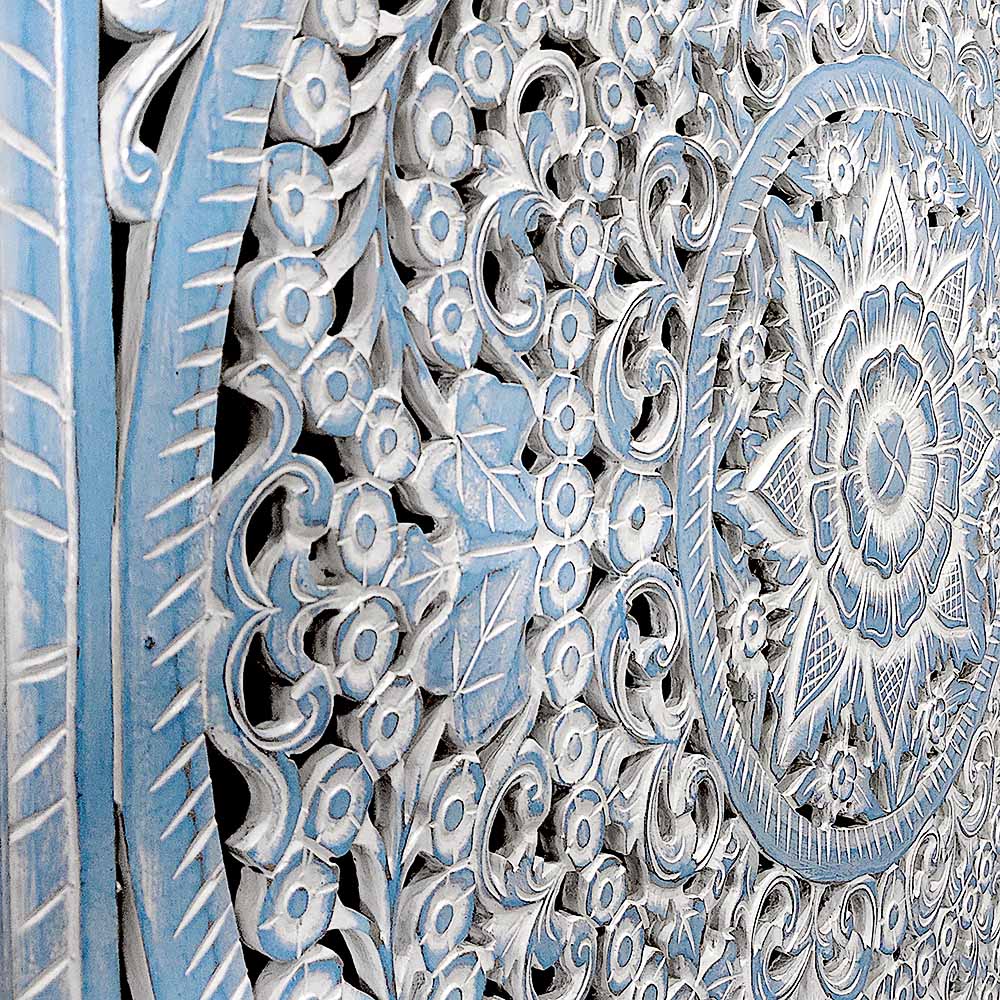 decorative panel peony blue wash bali design hand carved hand made decorative house furniture wood material decorative wall panels decorative wood panels decorative panel board