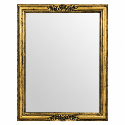 Hand Carved Mirror "Besakih" - Gold Wash - 90 x 70 cm