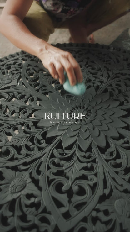 Carved Decorative Mandala "Kejayaan" - 80 cm