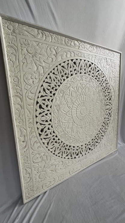 Decorative Panel "Hati" - 120 cm - White Wash