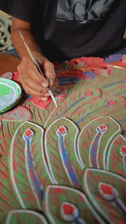 Carved Decorative Panel "Cendrawasih" - 100 cm