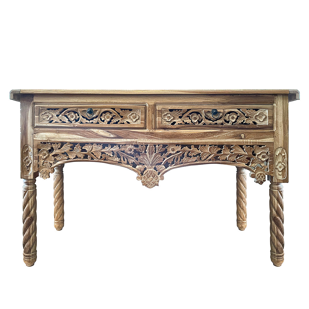 furniture wooden carved console table inaranti natural wash bali design hand carved hand made home decorative house furniture wood material