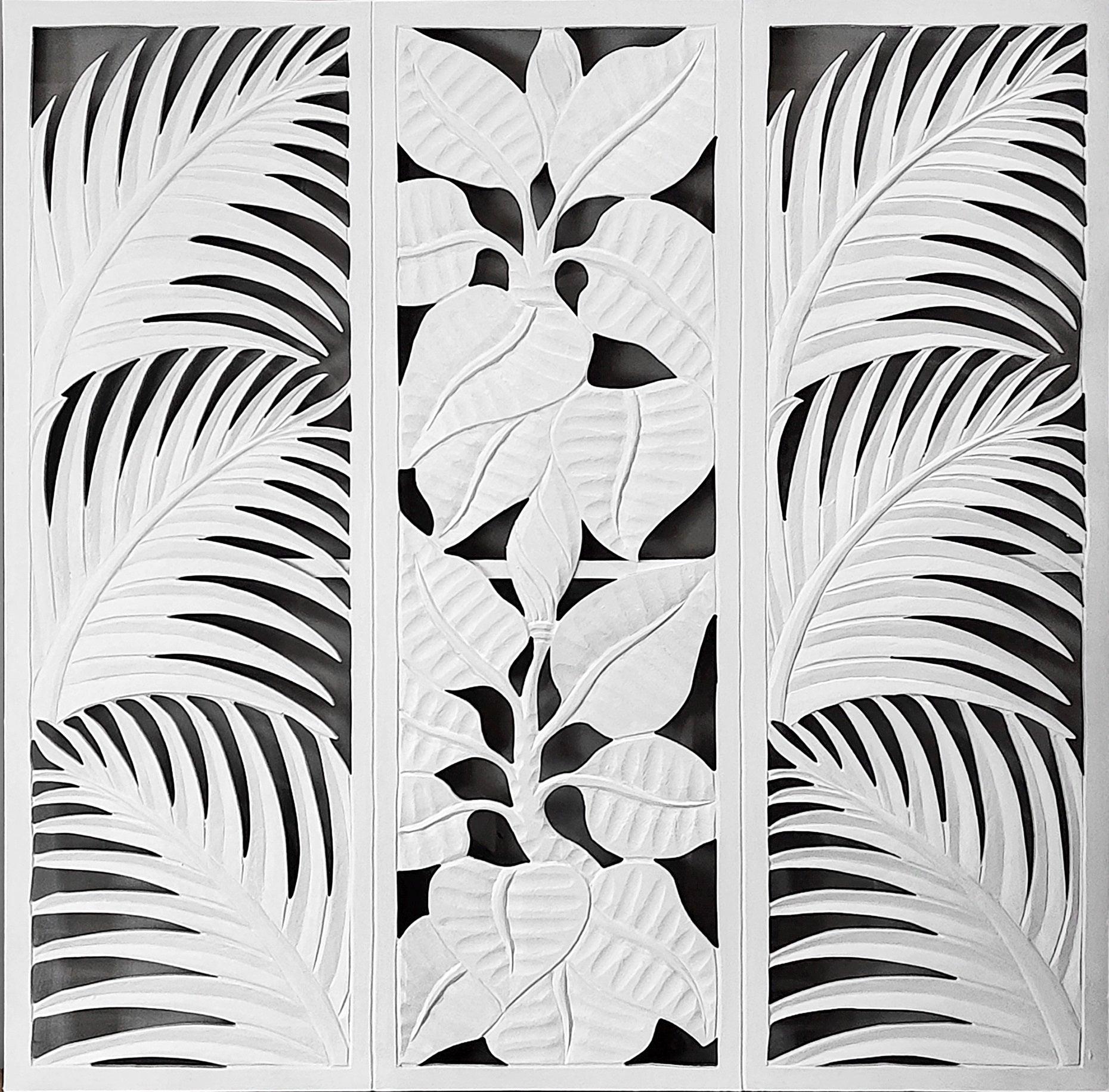 Decorative Panel "Candidasa" White - 120 cm - Kulture Home Decor