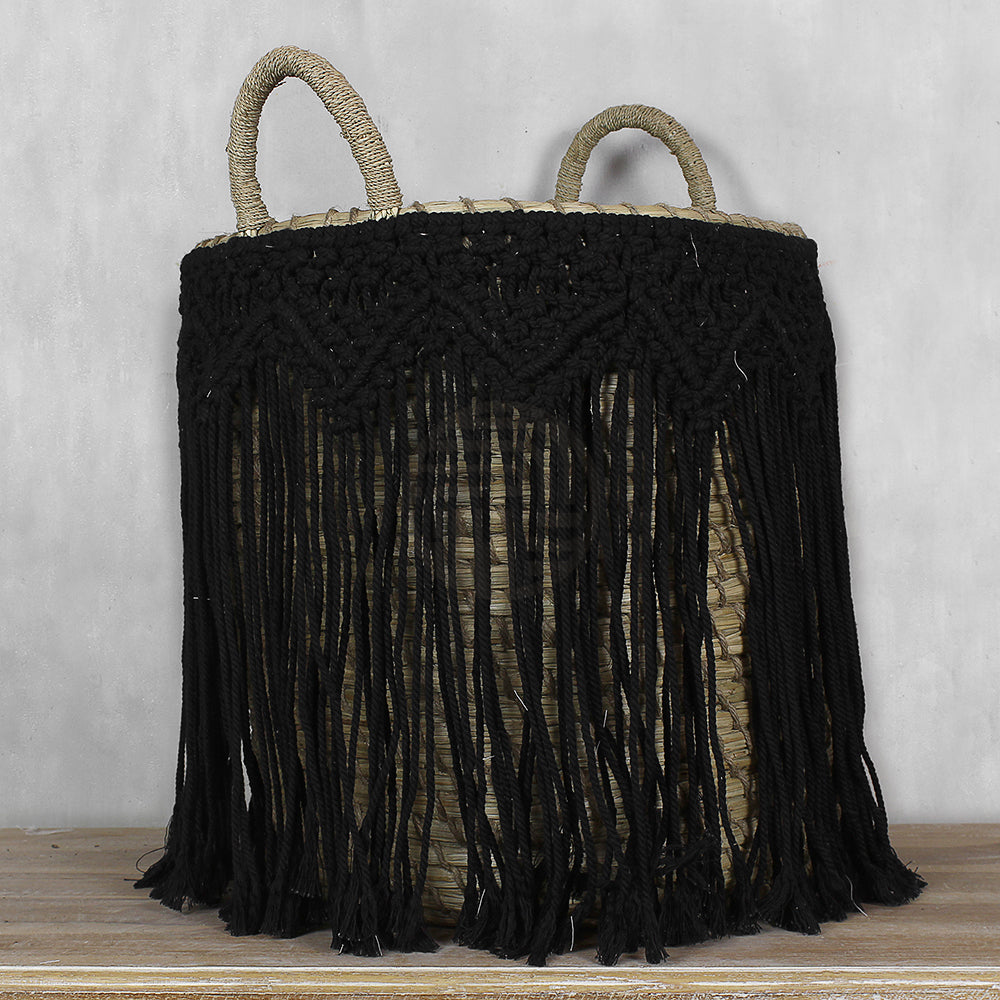 Basket 'Macrame'- Black