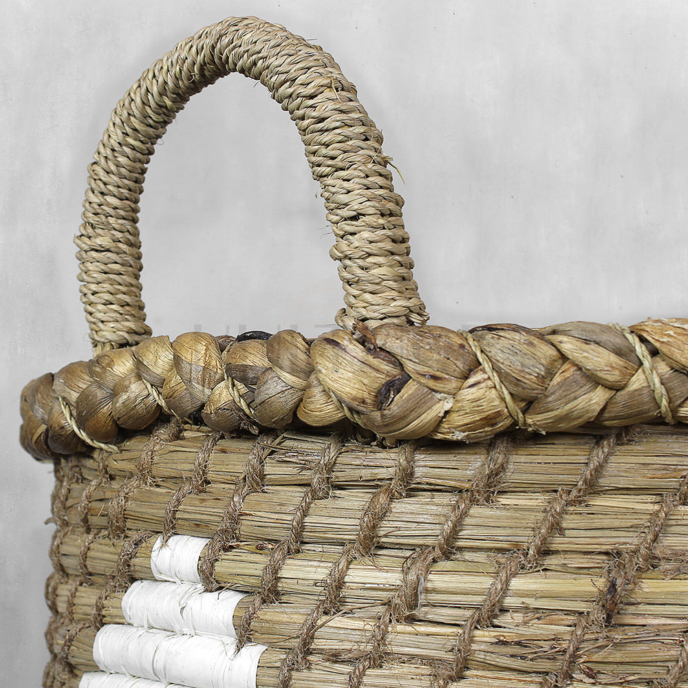 Basket 'Wajid' - White and Brown