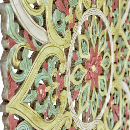 decorative panel impian multicolor pastel wash bali design hand carved hand made decorative house furniture wood material decorative wall panels decorative wood panels decorative panel board balinese wall art