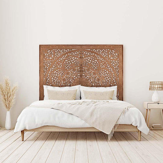 bed headboard manusa natural wash bali design hand carved hand made home decorative house furniture wood material bed headboard design bed headboard ideas bed headboard panels worldwide shipping