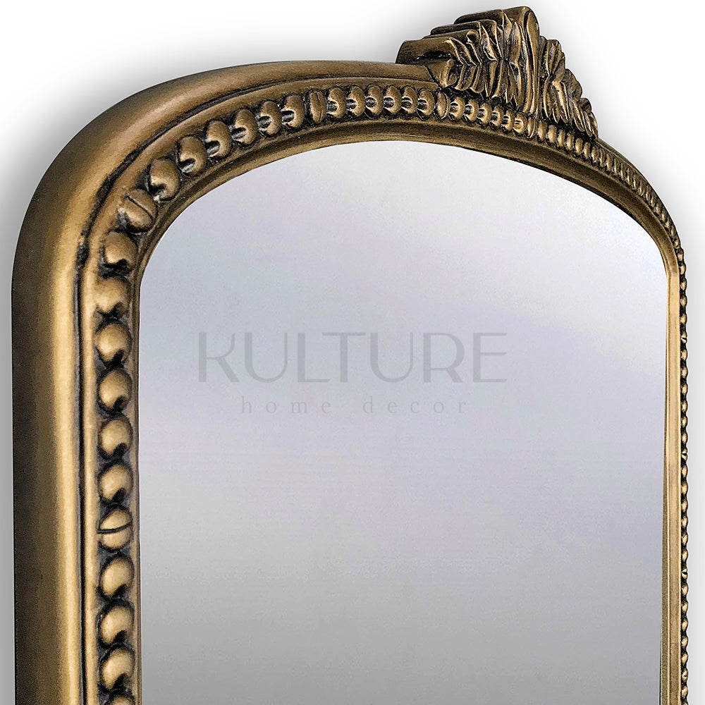 wood mirror nirmala gold wash bali design hand carved hand made home decorative house furniture wood material