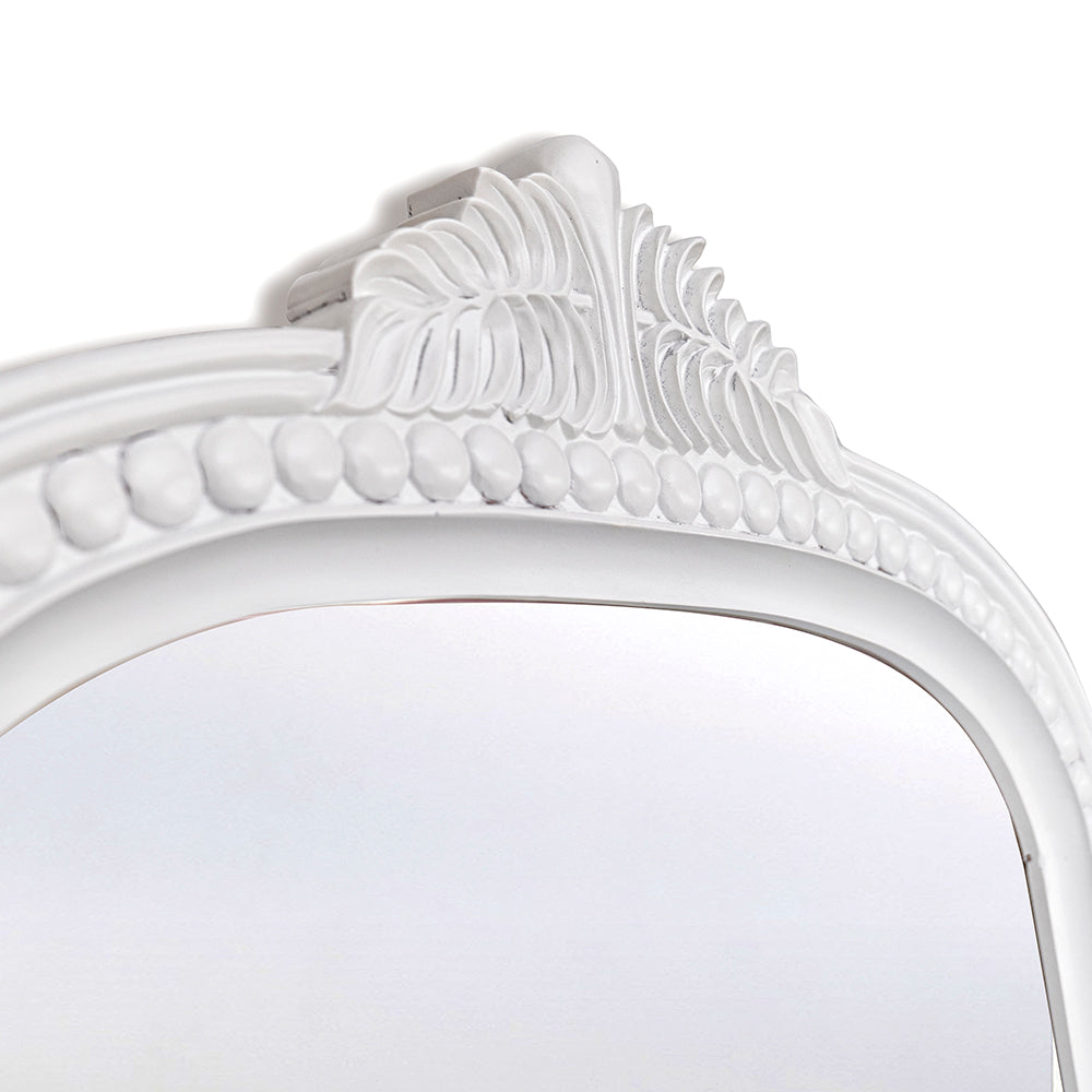 Hand Carved Mirror "Nirmala" - 180 cm - White